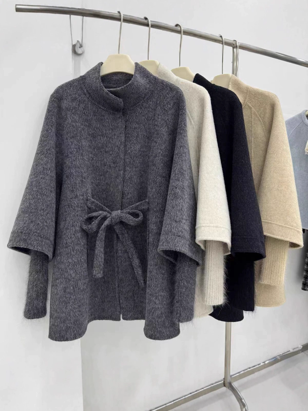 П Demi-season вязаный модный универсальный длинный двусторонний пояс, стиль light luxury, городской стиль, средняя длина