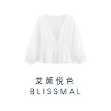 ZARO 自制 欧美风时尚跨境外贸女装2025新款街头时尚重工刺绣衬衫