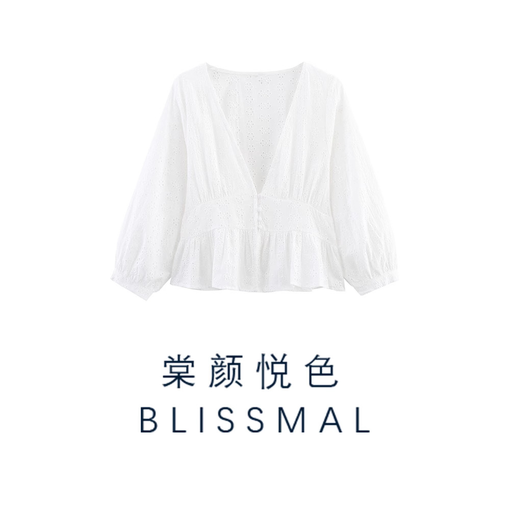 ZARO 自制 欧美风时尚跨境外贸女装2025新款街头时尚重工刺绣衬衫