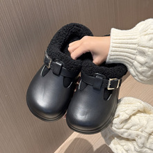 防水棉拖鞋女冬季居家室内EVA防滑保暖加绒加厚毛毛外穿勃肯棉拖