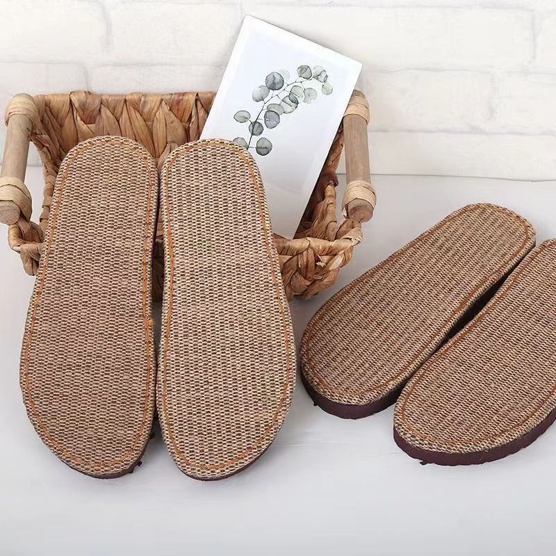 Raccoon cow sole linen sole hand-woven sandals sole hook slippers bottom flat heel slippers bottom summer bottom