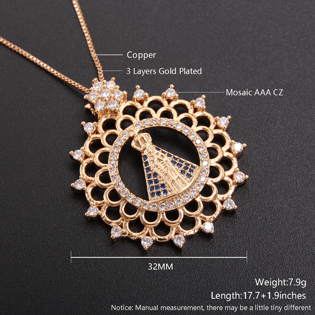 Religious Pendant Necklace Image 3