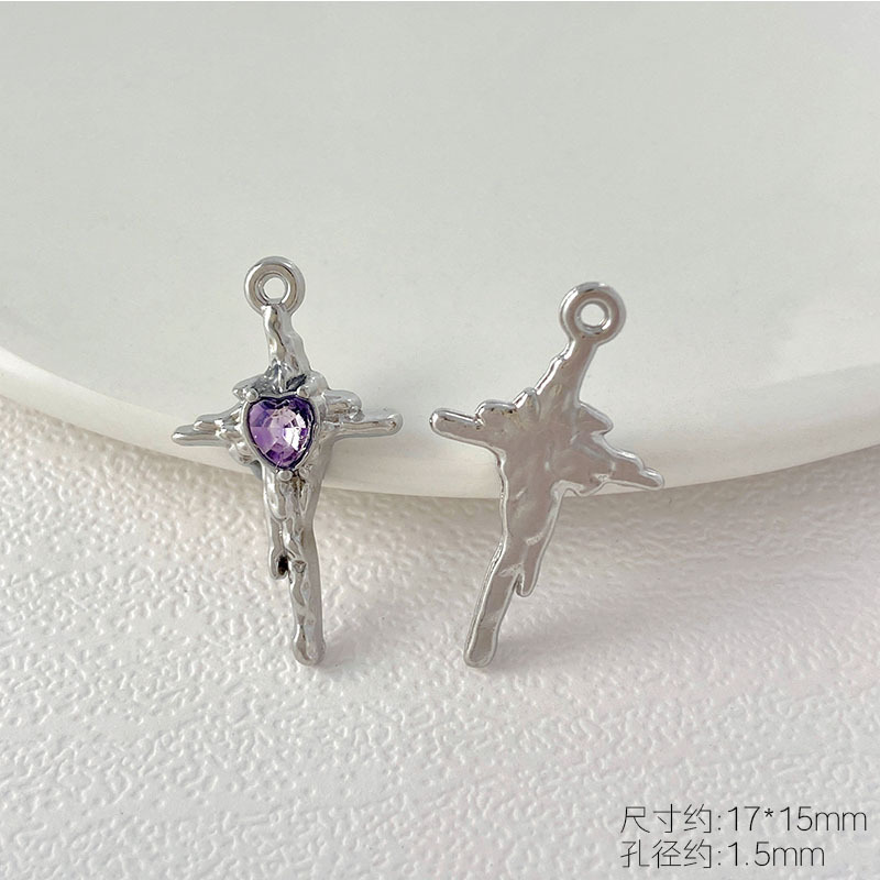 ダークスイートクールスタイルペンダントコレクション愛の十字架の羽 DIY ネックレスイヤリングブレスレットジュエリーアクセサリー|undefined