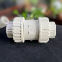 耀炜塑胶厂家直销承插热熔pph塑料活接PPH双由令球型逆止阀