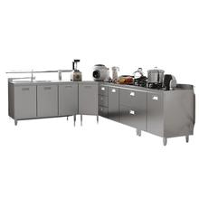 农村收纳碗柜家用储物简易灶台整体不锈钢厨房橱柜特厚一体柜