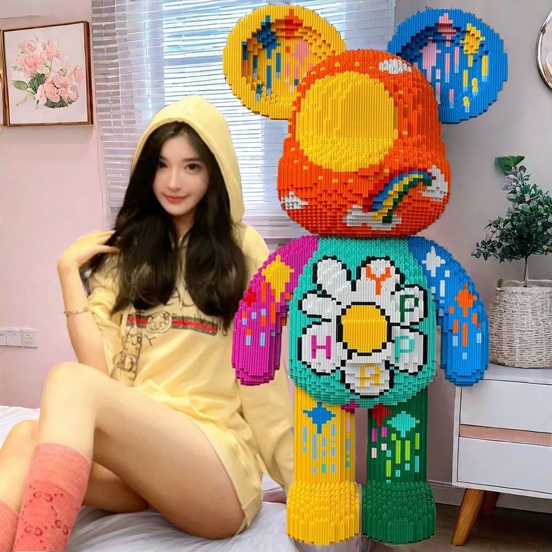1m 特大ホワイトバイオレントクマレゴビルディングブロックと互換性大人子供のおもちゃパズル装飾品誕生日ギフト|undefined
