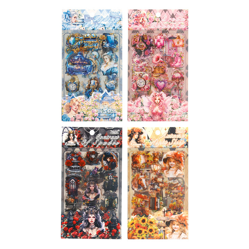 Yuezhen Shadow Rose Película de corte Pegatina de cuenta manual Pegatina de cuenta manual Vintage transfronteriza Pegatina de cuenta manual Pegatina de cuenta manual Material de cuenta manual