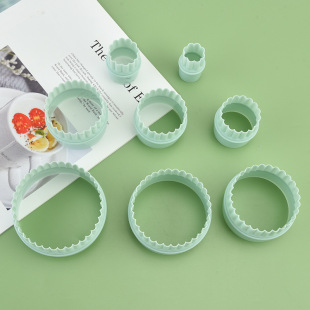 Plastic Biscuit Mold DIY Baking Biscuit Printing Multi-purpose Solid Color Cookie Biscuit Mold Embossing Mold 8 Piece Set