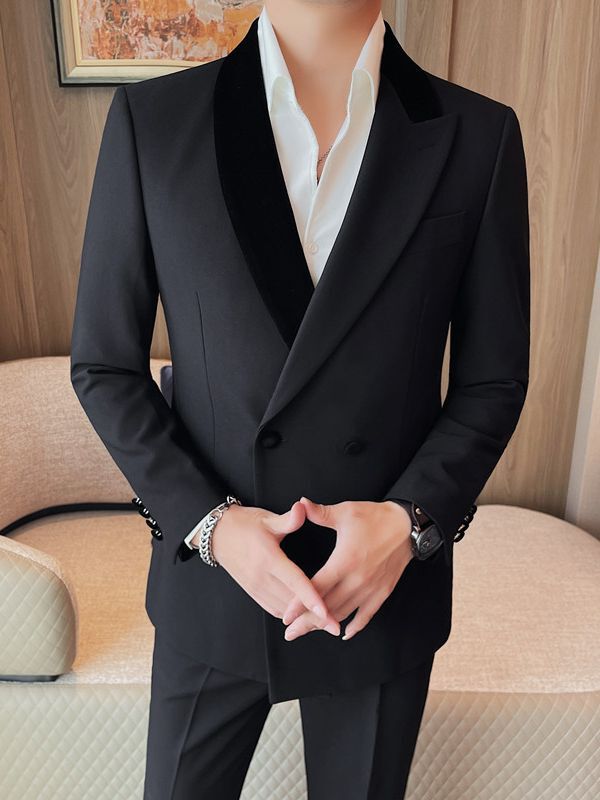 Gao Ding supply men's new autumn and winter business casual suit jacket slim-fit simple two-button single western top