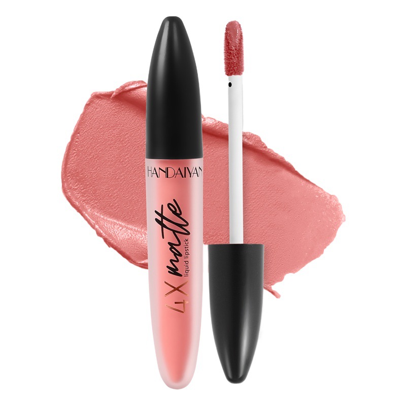 Brillo Labial Mate Transfronterizo Handaiyan, Lápiz Labial Antiadherente, Cuatro Veces Más Duradero, Impermeable, No se Desvanece, Brillo Labial al por Mayor
