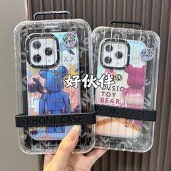 良いパートナーの元の空気の殻はリンゴの16のレーザーの携帯の箱のIPHONE15の艶消しの彩色の米の15の漫画の殻を適用します。