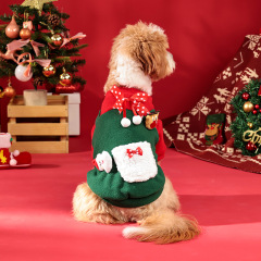 新しいペットのクリスマス服犬保温クリスマス服法斗猫服は厚いベルベットが人気がある
