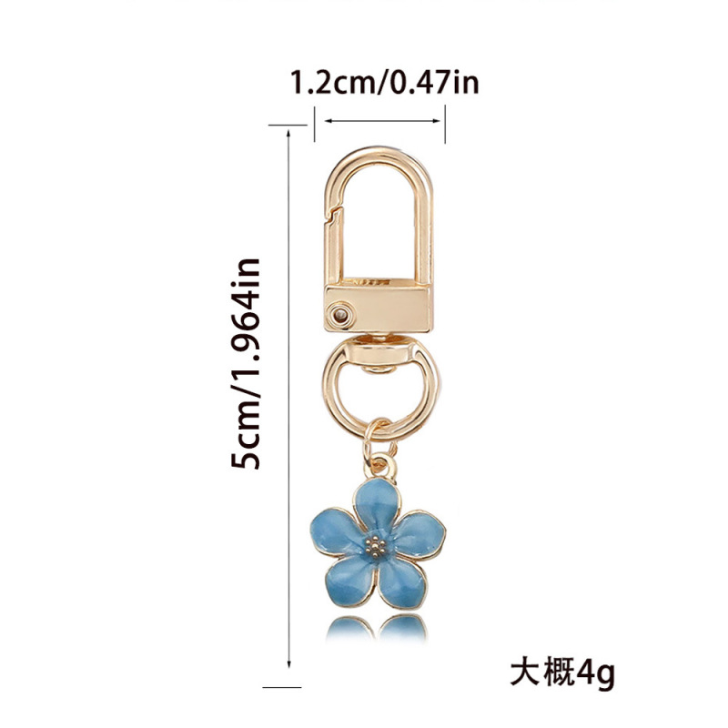 国境を越えた人気の真珠光沢のあるオイルドリップフラワーキーホルダー大きな桜の花びらシンプルなスタイルのUディスクバッグエアポッド小さなペンダント|undefined