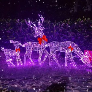 Cross-border New Christmas Elk Iron Decoration Ornaments Christmas Elk Luminous Deer Shopping Mall Courtyard Park Ornaments