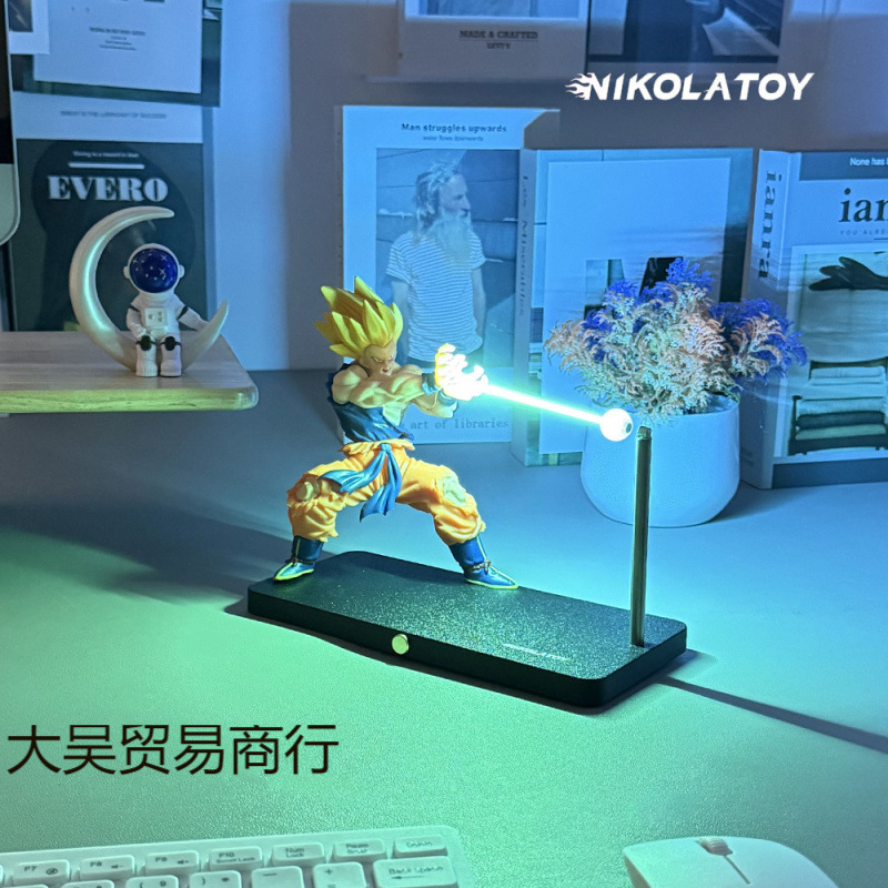 Tortuga Qigong Wave Wukong Linterna nocturna suspendida Dragon Ball Adornos de la mano alrededor de hombres y mujeres