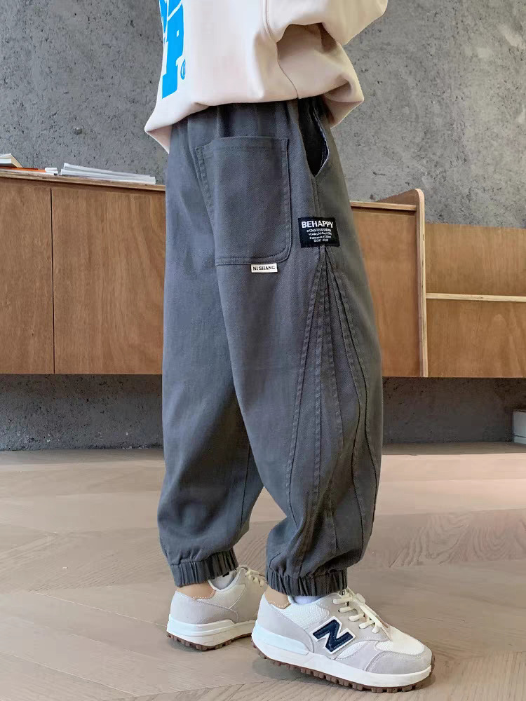 Boys' Pants Spring and Autumn 2026 New Style Children's Casual Pants for Older Kids Autumn Cargo Pants Boys' Loose Long Pants