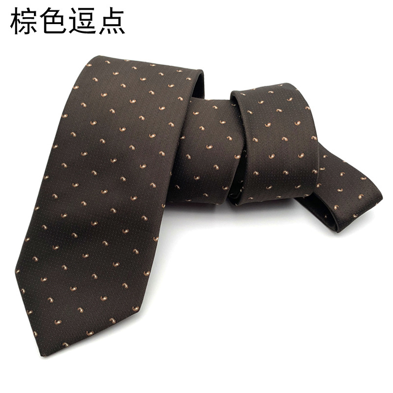 ネクタイの男性の正装のビジネスのシャンパンのコーヒーの茶色のストライプの花の職業のスーツのシャツの手は価格の幅の版の8CMを打ちます。