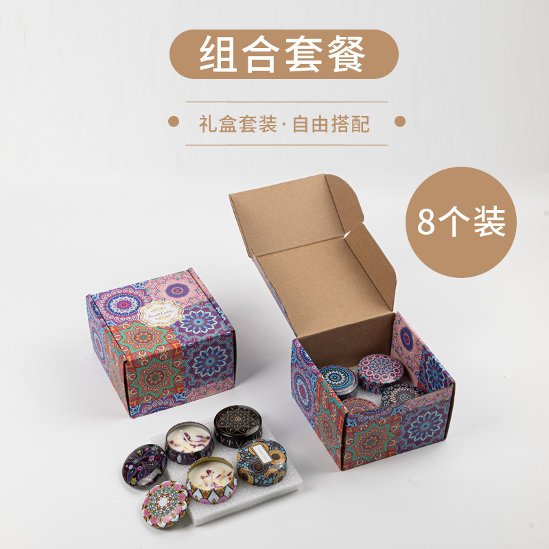 アロマキャンドル2.4.6.8.9.12ギフトボックスセット大豆ワックスギフトボックスセットロマンチックなクリスマスギフトボックス誕生日プレゼント|undefined