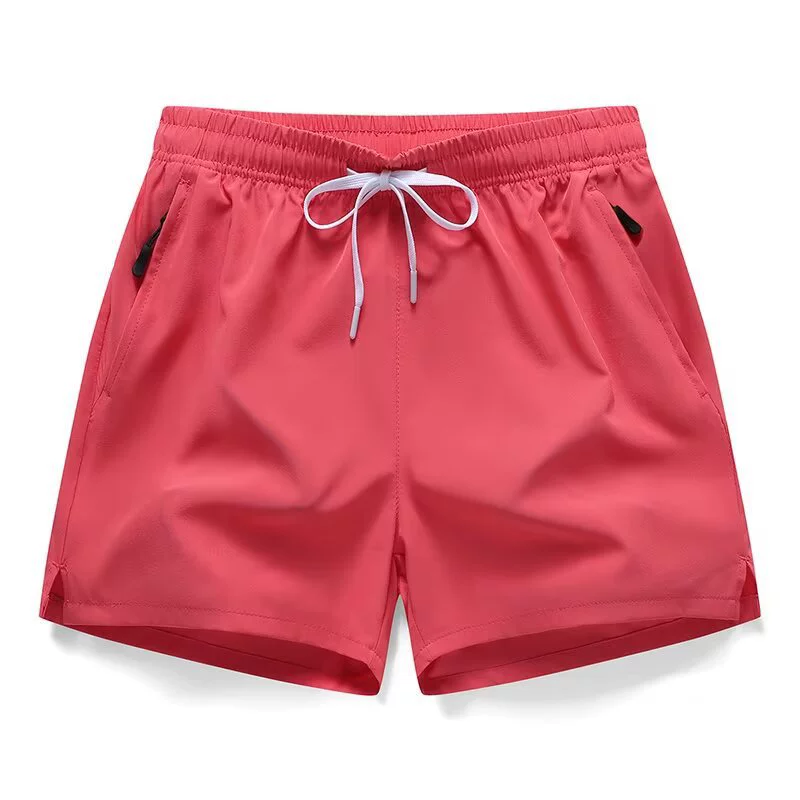 Быстросохнущие дышащие шорты на молнии, шелковые брюки, больших размеров, корейский стиль, для бега