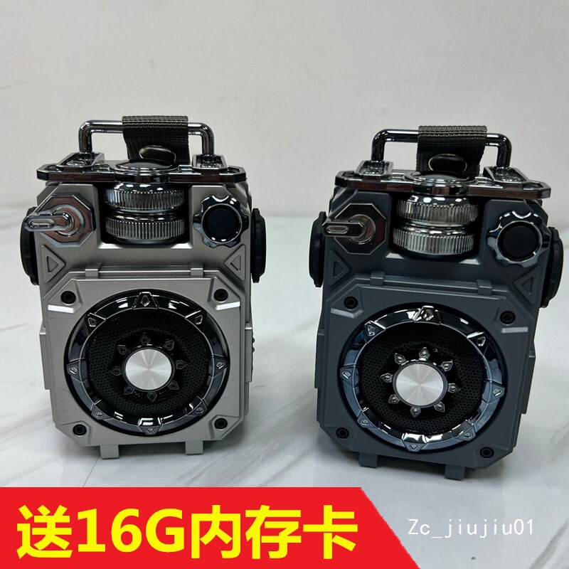 Portable Bluetooth 3 Audio Outdoor Mecha Speaker Waterproof Splash Subwoofer Lanyard Bicycle Walking High Power