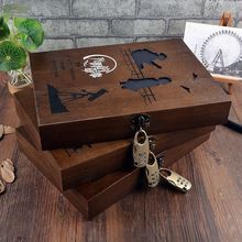 复古木盒同学录创意唯美活页毕业纪念册学生聚会留言本通讯录