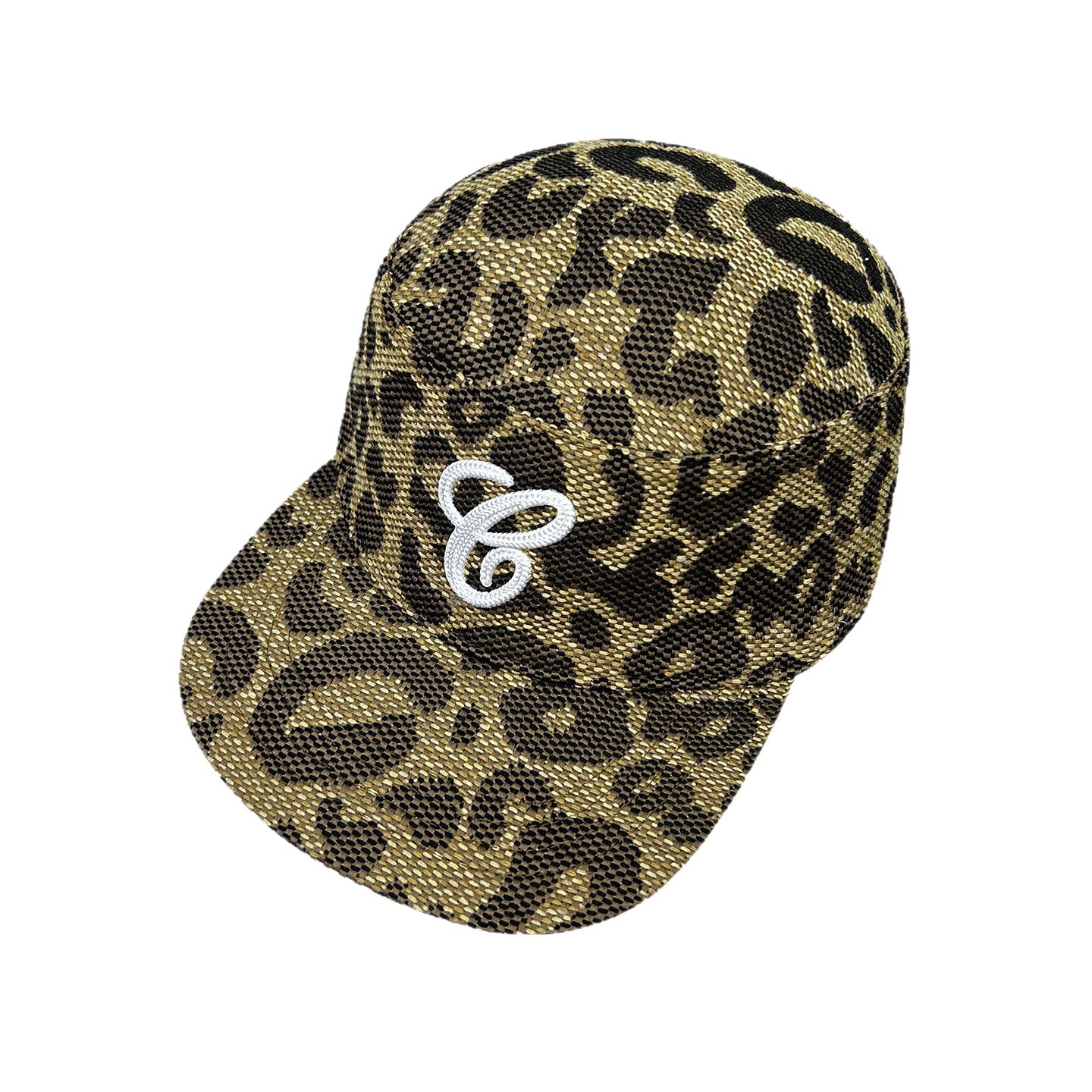 Cappello a tesa piatta a righe stile americano con lettera 3d_voghion.com