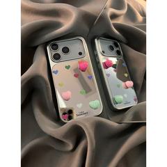 镜面小爱心适用于苹果15pro可爱iphone14苹果16pro151413手机壳女