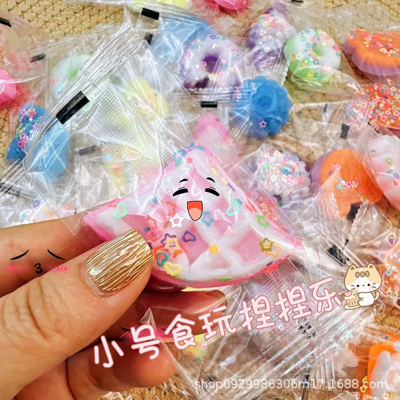 Модная реалистичная игрушка-антистресс в виде еды для студентов, супермягкий TPR-смокинг в виде вафельного пончика