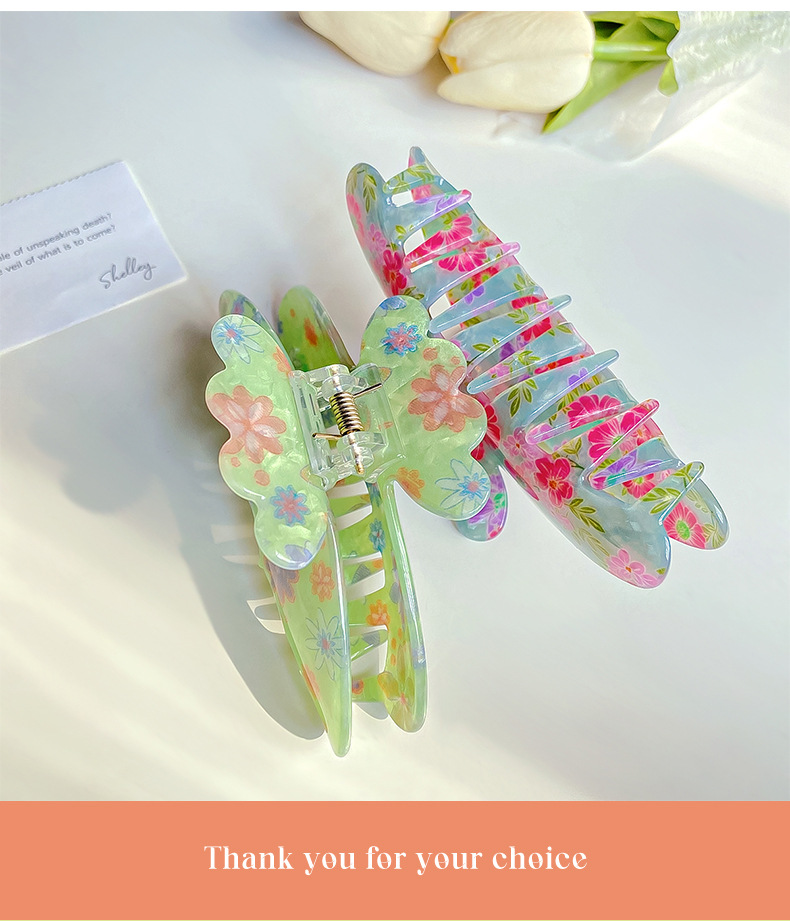Sweet Style Sweet Women's Printing Colorful Fish Acrylic Hair Clip Hair Claws