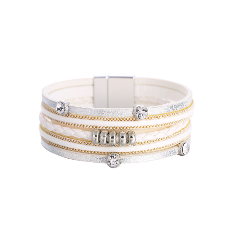 Böhmische Mehrschichtige Geometrische Lederarmband Großhandel display picture 21