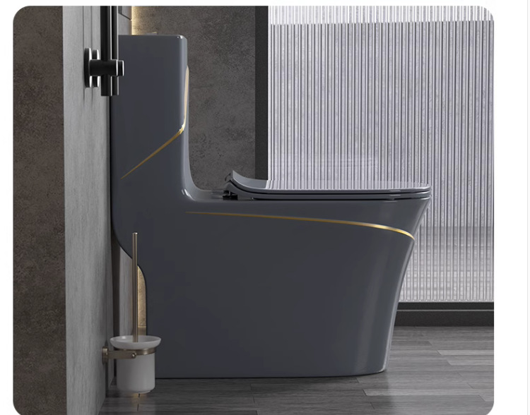 Household toilet, small-sized sitting toilet, large-diameter silent water-saving, super vortex siphon anti-odor, colored ceramic sitting toilet undefined