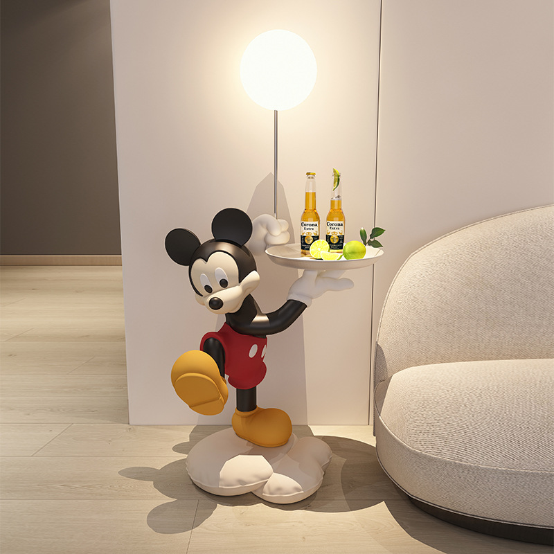 Mickey Large Floor Ornaments Living Room Side Sofa Side Tray Storage Decorations High-end New House Gift