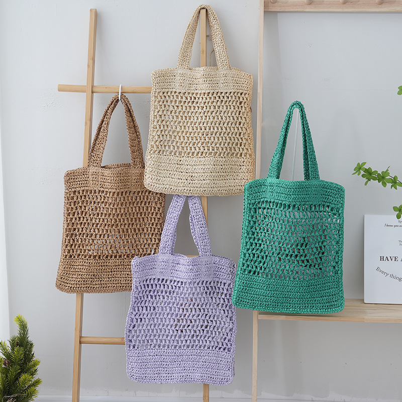 Fashionable woven solid color one-shoulder bag