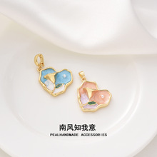 18k����ɫ�f�ܿ۵����ͮ�õ�廨DIY����������¿����L֪����