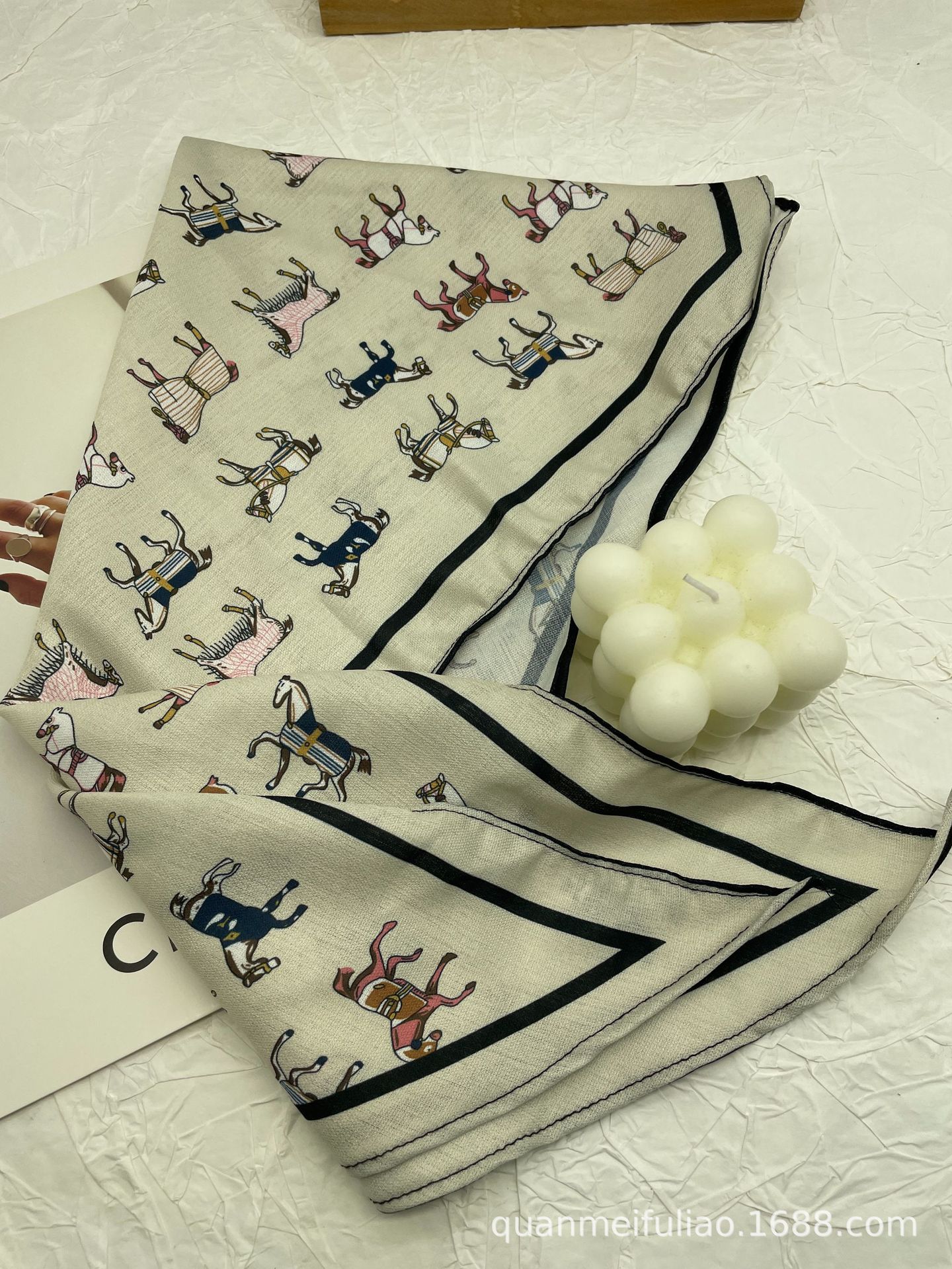살구삼각스카프 (120cm*40cm)