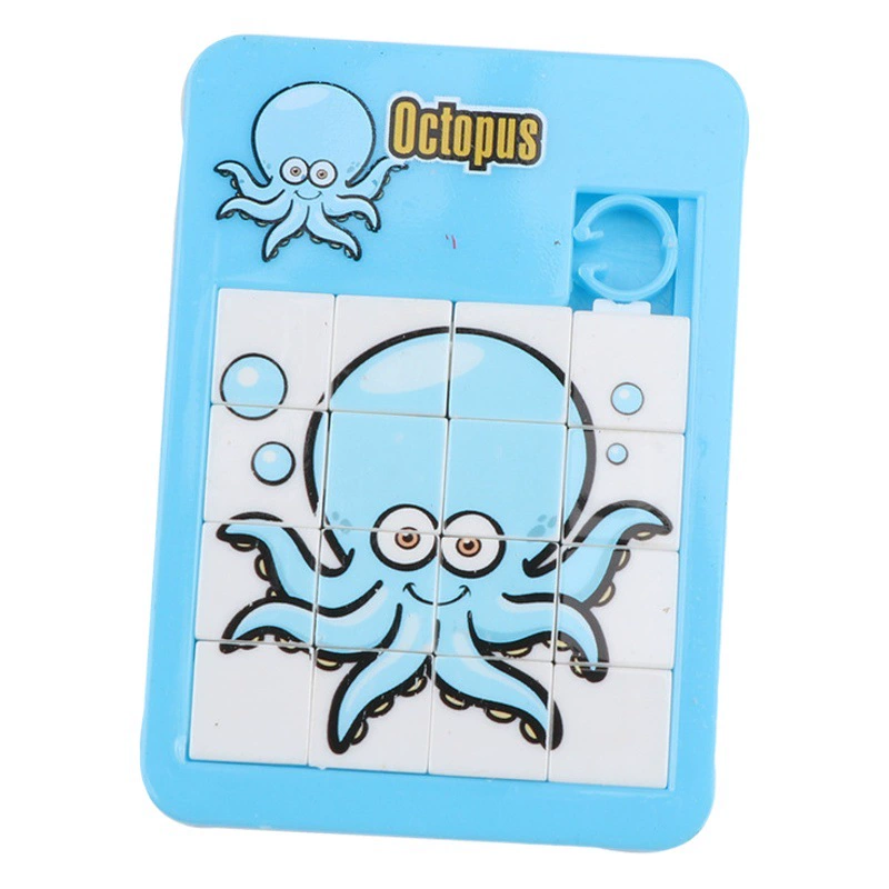 Мультяшные животные раздвижные Пазлы Huarong Road 16 сеток лабиринт развивающая игрушка детская школа детский сад подарок