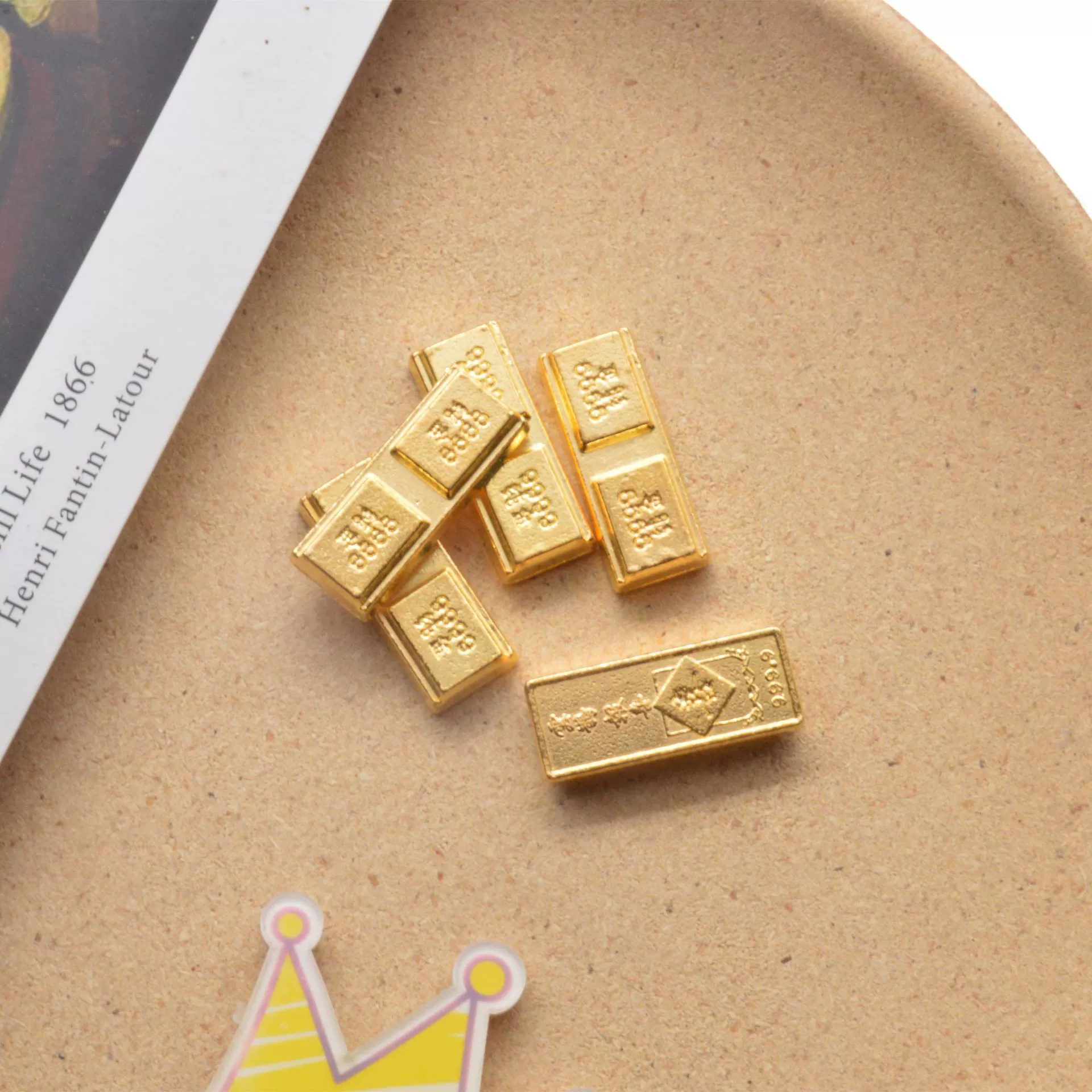 Сплав Моделирование золотых слитков Поддельные БРИКС Фэн-шуй Украшения для рукоделия Пятисторонний Бог богатства Фу Лу Шоу Xicai Декоративный реквизит