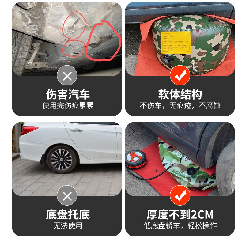 Customized inflatable 0kg top horizontal-type vehicle airbag for off-road vehicles, small cars, emergency rescue, portable 0kg top