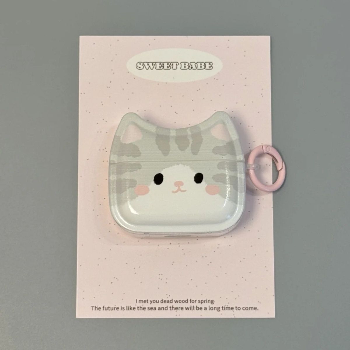 Gatos grises para Apple AirPods 4 generación inalámbrico Bluetooth auriculares estuche AirPods 1 / 2 generación estuche