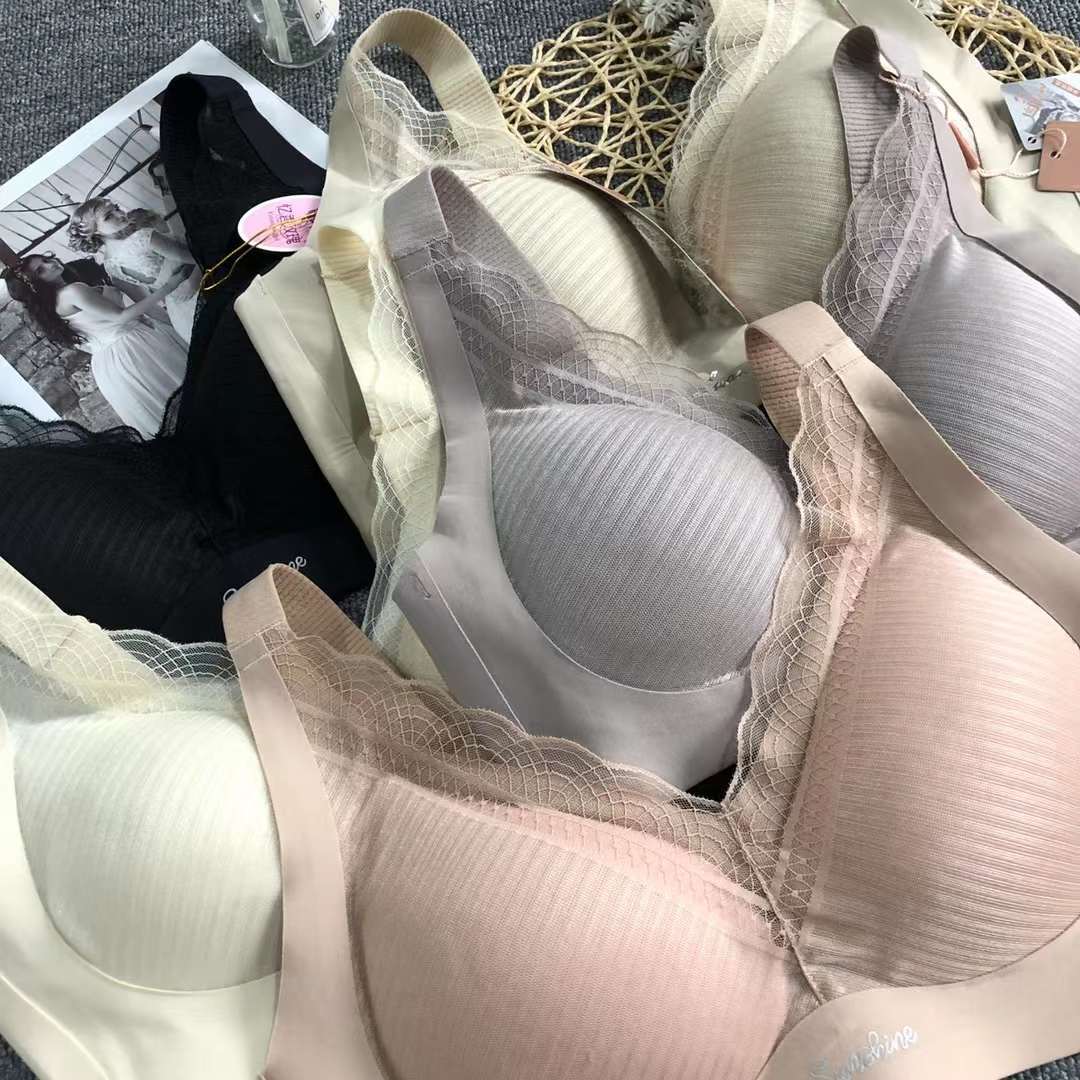 Alta calidad tres breasted ajustable push up mama colección cómodo sin hilos ropa interior delgada sujetador de las mujeres