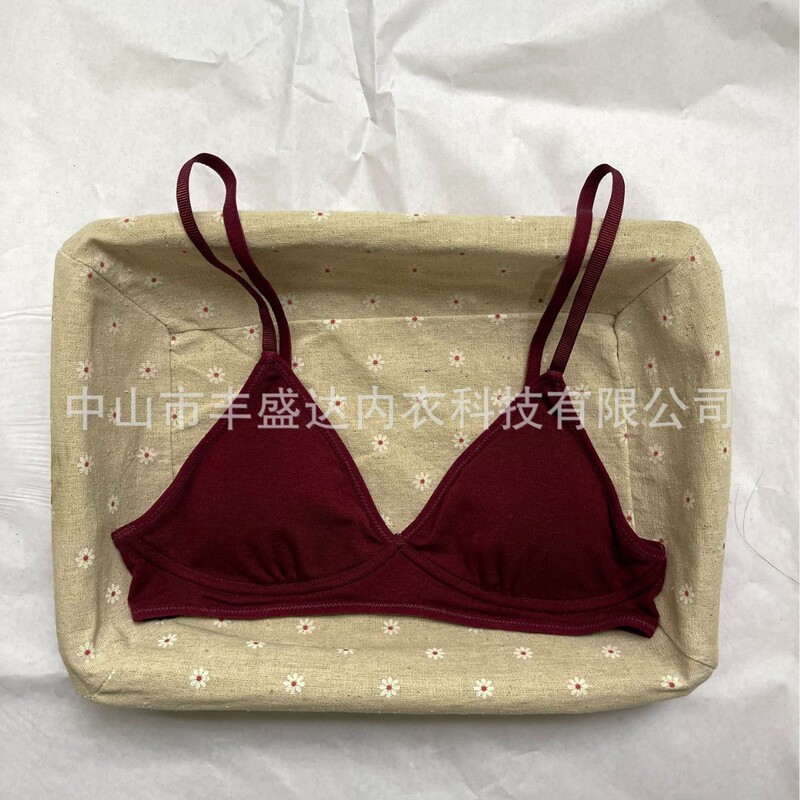Merino Sheep Wool Red Intimates for Women, Thin, Small Breasts, Comfortable and Soft, No Steel Rims, Bride's Wedding Animal Year Article