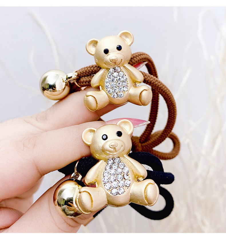 Fashion Bear Alloy Inlay Rhinestones Hair Tie 1 Piece display picture 11