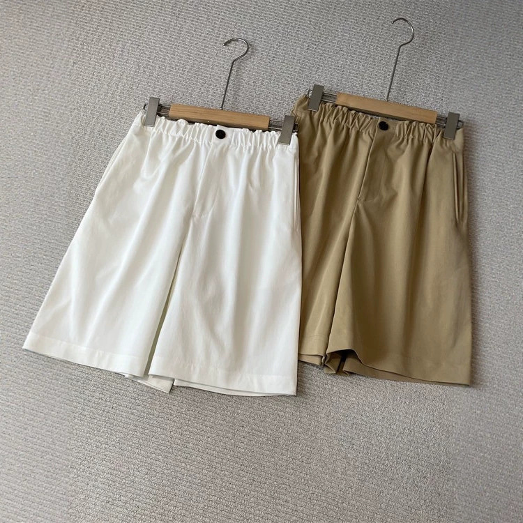Wang P!!~ Japanese Teijin Imported Elastic Yarn Elastic Waist Casual Loose Wide-Leg Shorts 035 Wang P!!~ Japanese Teijin Imported Elastic Yarn Elastic Waist Casual Loose Wide-Leg Shorts 035