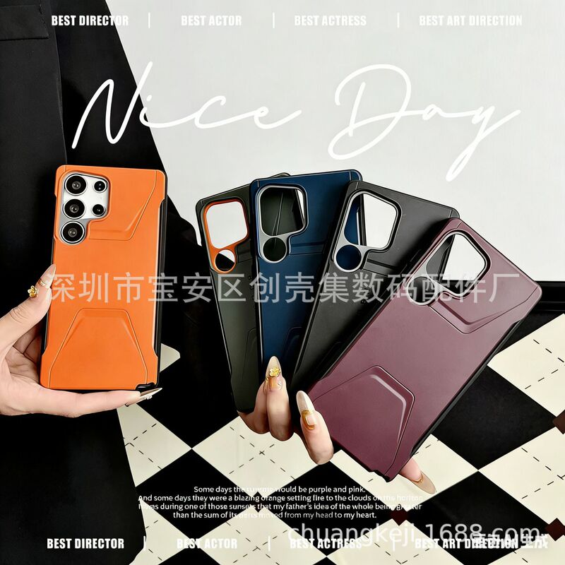 Suitable for Iphone15 Promax Magnetic Ua Meteorite g Apple 17 Outdoor Military Anti-Fall Mobile Phone Case with Label 16