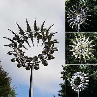 Cross-border unique and magical metal windmill metal Windmill outdoor rotating metal wind chime A23