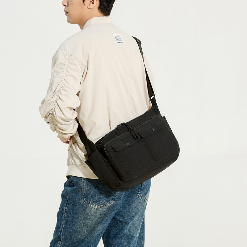 WEPOWER nuevo bolso cruzado de estilo coreano simple para hombres bolso de mensajero casual de moda bolso de hombro de estilo universitario japonés