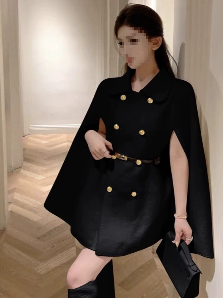 Демисезонное пальто‑тренч из шерстяной смеси, плащ‑силуэт в стиле Chanel для подростков, S–XL