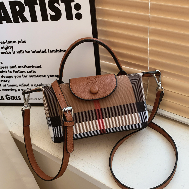 2026 New Canvas Plaid Bag Longchamp Handbag Shoulder Crossbody Bag High-End Women's Bag Fashion Dumpling Bag 2026 New Canvas Plaid Bag Longchamp Handbag Shoulder Crossbody Bag High-End Women's Bag Fashion Dumpling Bag