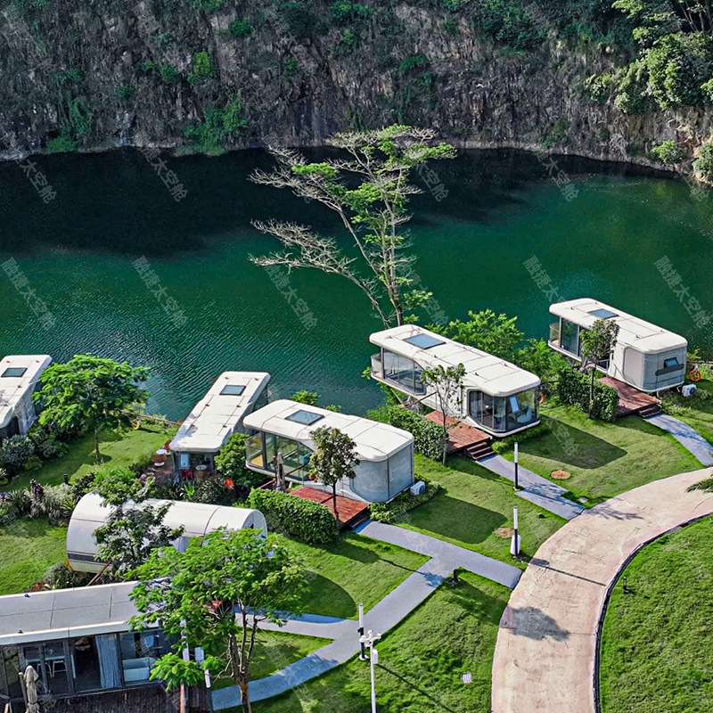 Capsule house Rongjie cápsula espacial casa móvil casa de familia al aire libre comercio exterior manzana almacén cápsula casa fabricante