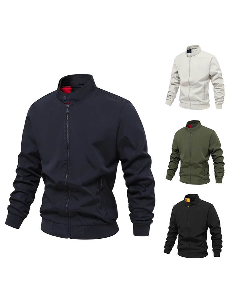 Cross-Border Amazon Middle East Jacket Men's Jacket Summer Thin Spring and Autumn Large Size Simple Flight Jacket Casual Men's Clothing